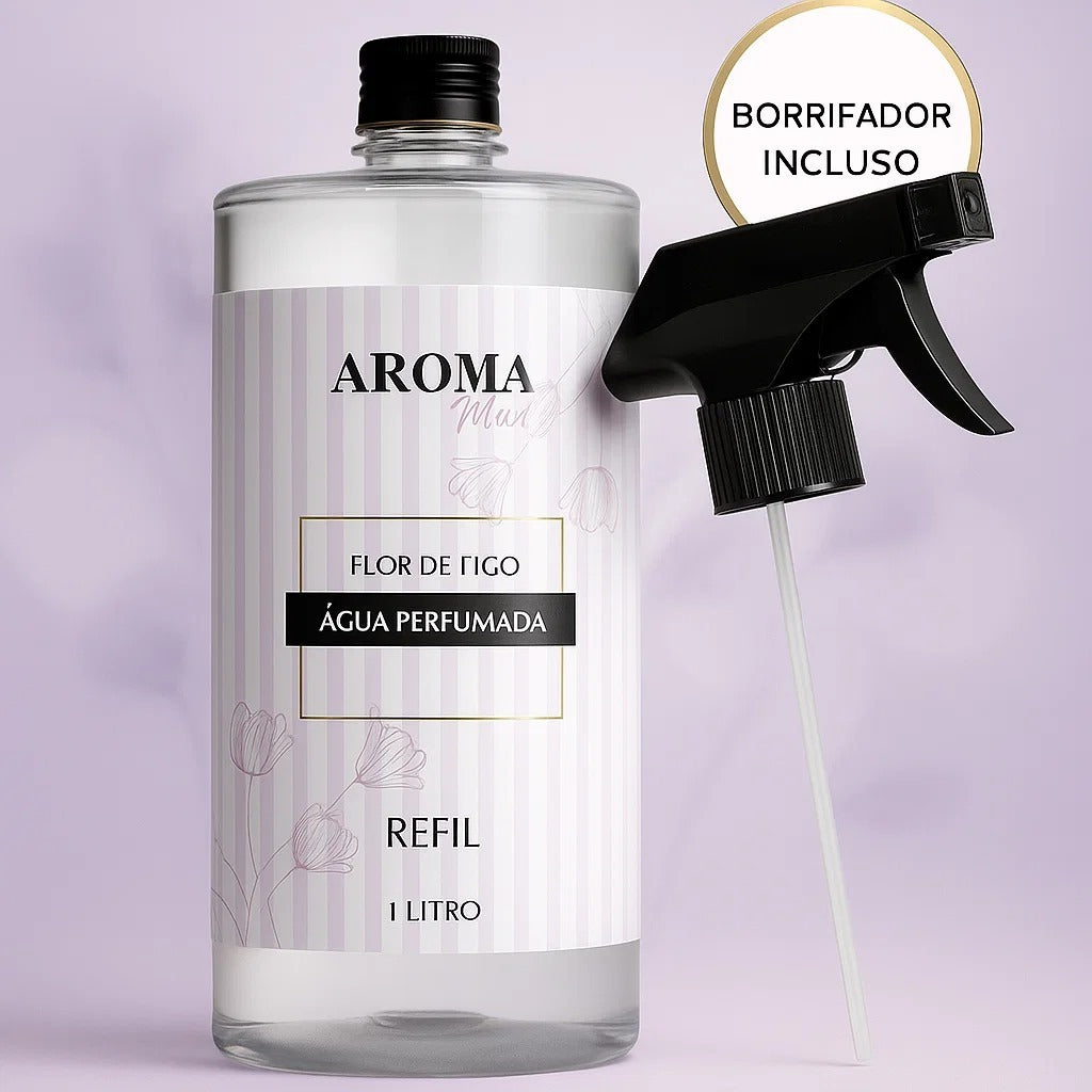 Água Perfumada 1 litro para Lençóis, Roupas e Tecidos + Borrifador