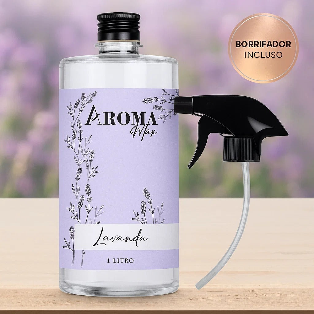Água Perfumada 1 litro para Lençóis, Roupas e Tecidos + Borrifador